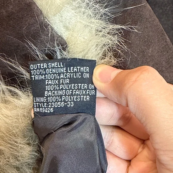 Wilsons Leather Maxima Suede Fur Trim Penny Lane Afghan Coat Size Small - Picture 5 of 5